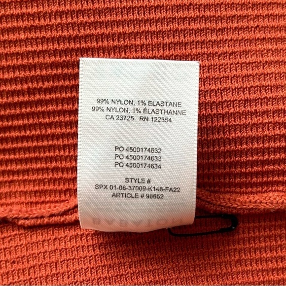 Aritzia Babaton Deep V Dress Ribbed Sleeveless Mini Pumpkin Orange Size Large - Picture 16 of 16